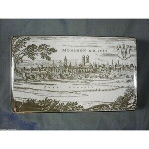 Vintage Waechtersbach Taurand Munchen Match Trinket Box Souvenir Germany